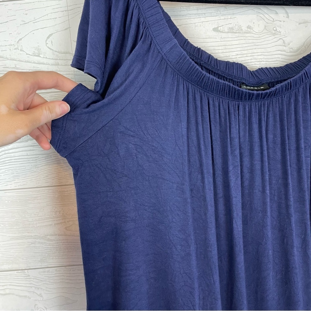 Torrid Navy Blue Off the Shoulder Blouse Size 2X - Picture 4 of 6
